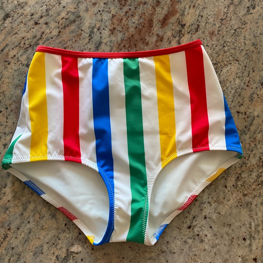 Solid and Striped High Waist Bottoms